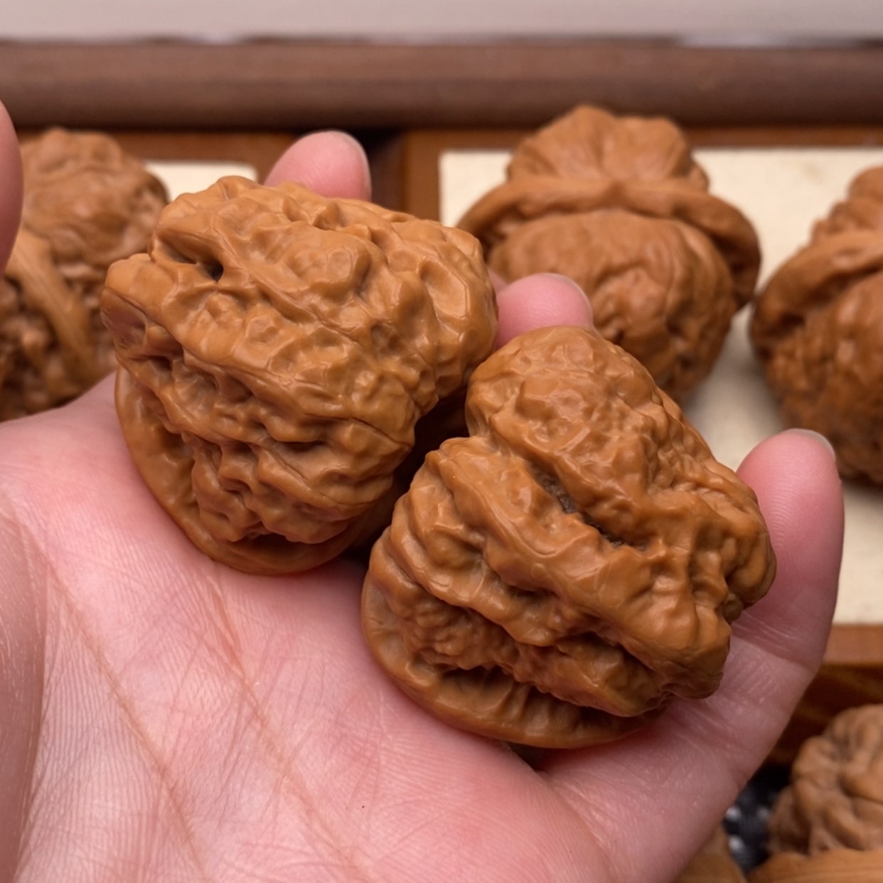 【闪购商品】把件文玩核桃肌肉蛙边38左右