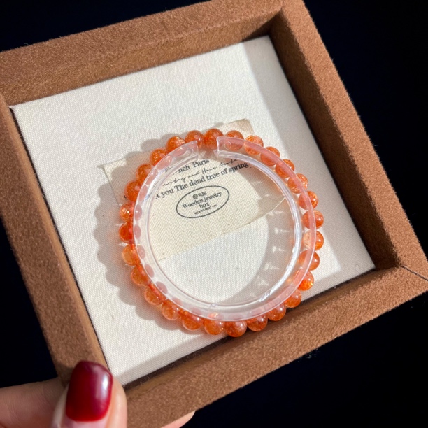 【大鱼甄选】爆闪全玉化金太阳手串6mm+XL68多样性发其一百搭素圈