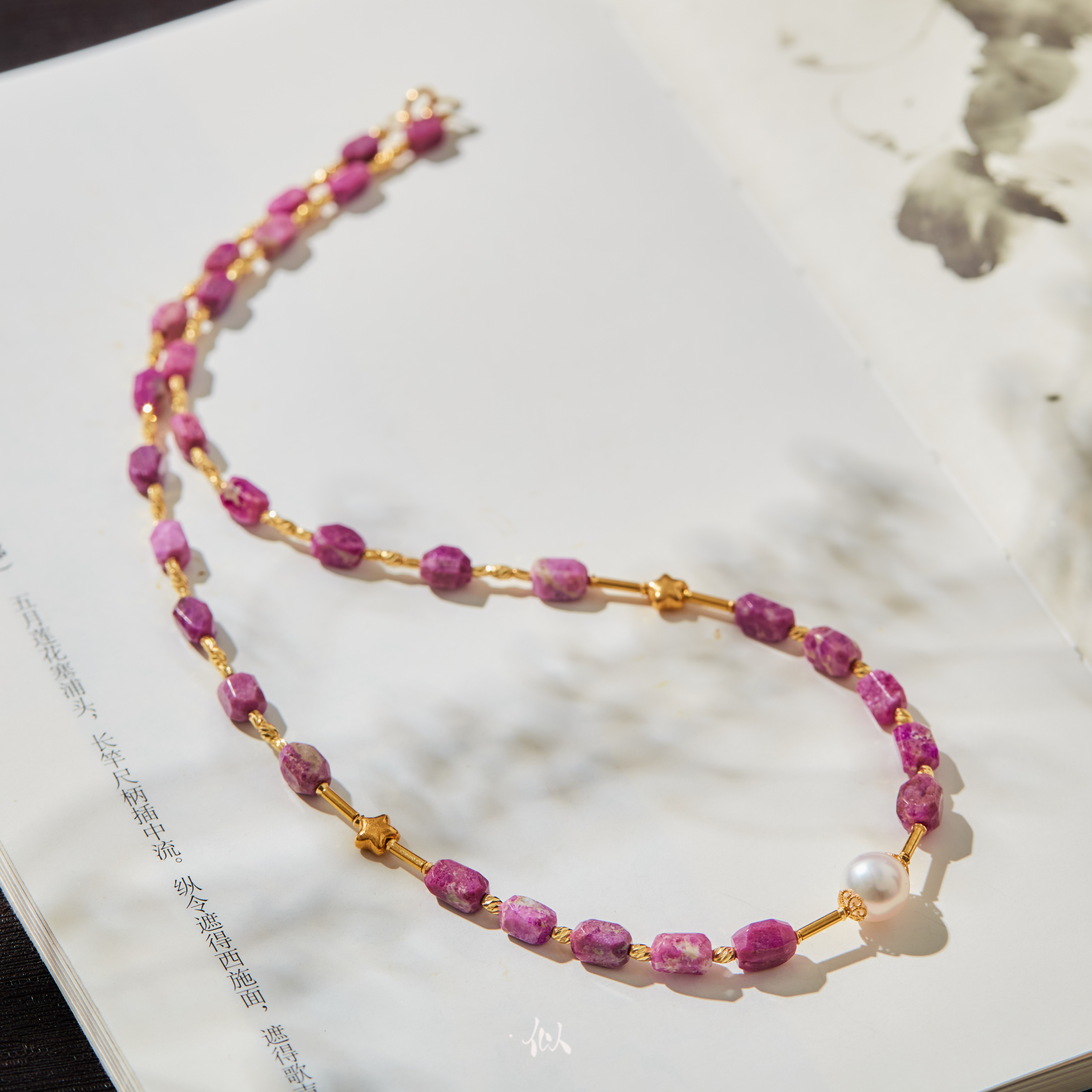 【樱和】·似梓珠宝· 18K樱花粉舒俱来项链 SZCC2010128