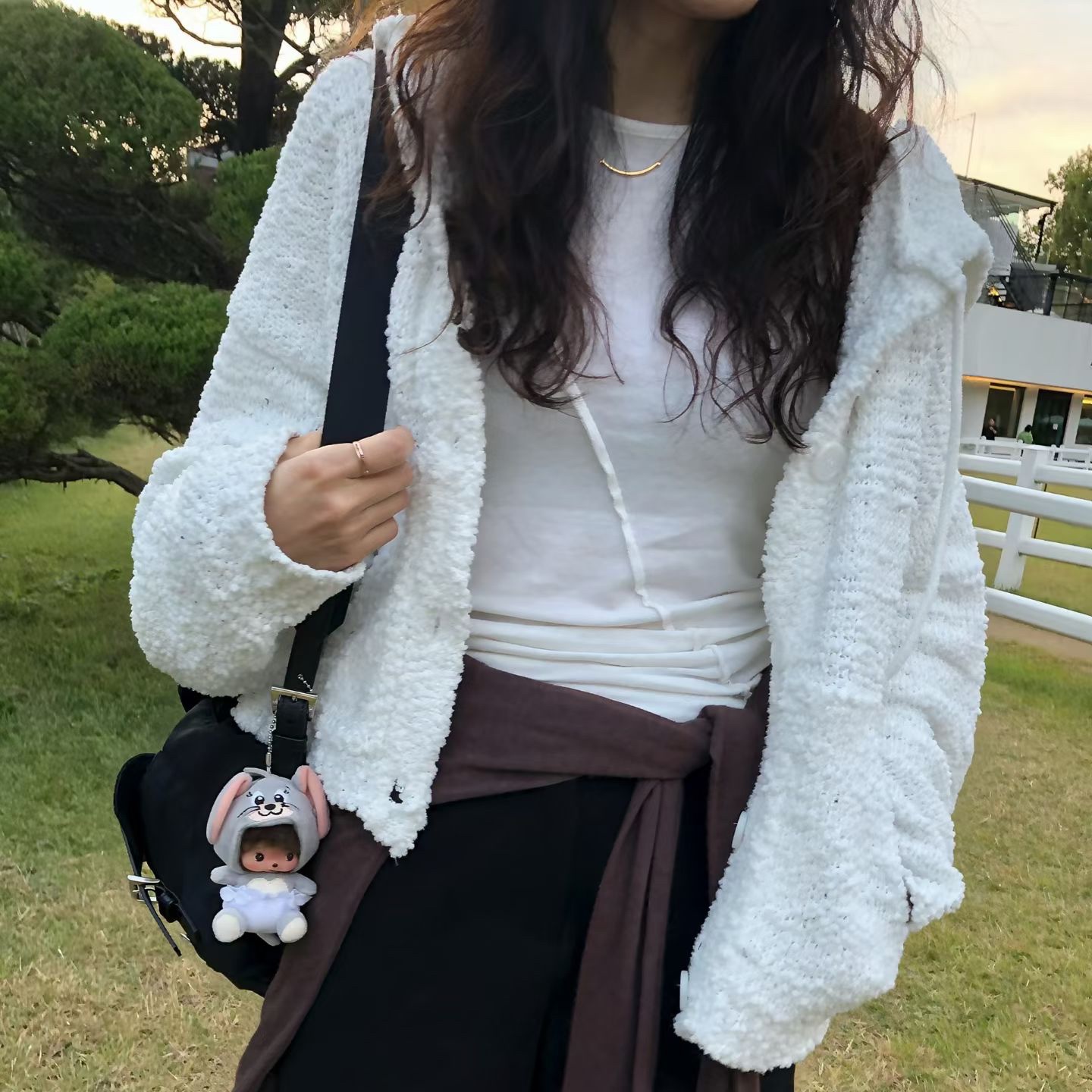 韩国东大门女装直邮2026冬新开衫毛衣外套Glitter글리터261661120