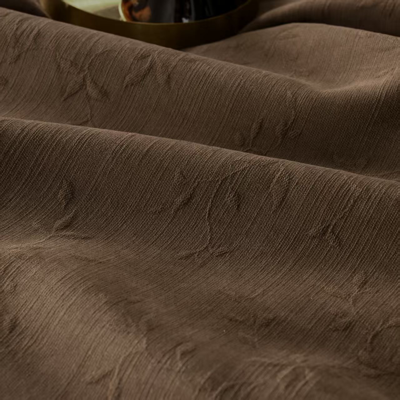 【牛哥福利】叶影-焦糖色加厚枕套一对50*80