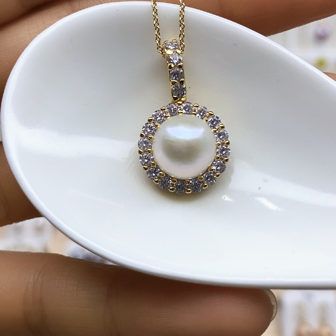 淡水珍珠颈饰合金