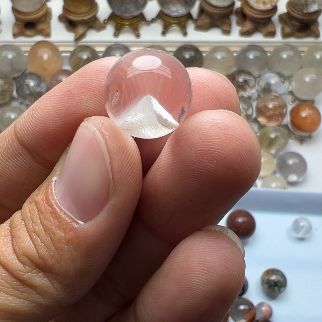 水晶珠宝半成品未镶嵌白幽灵