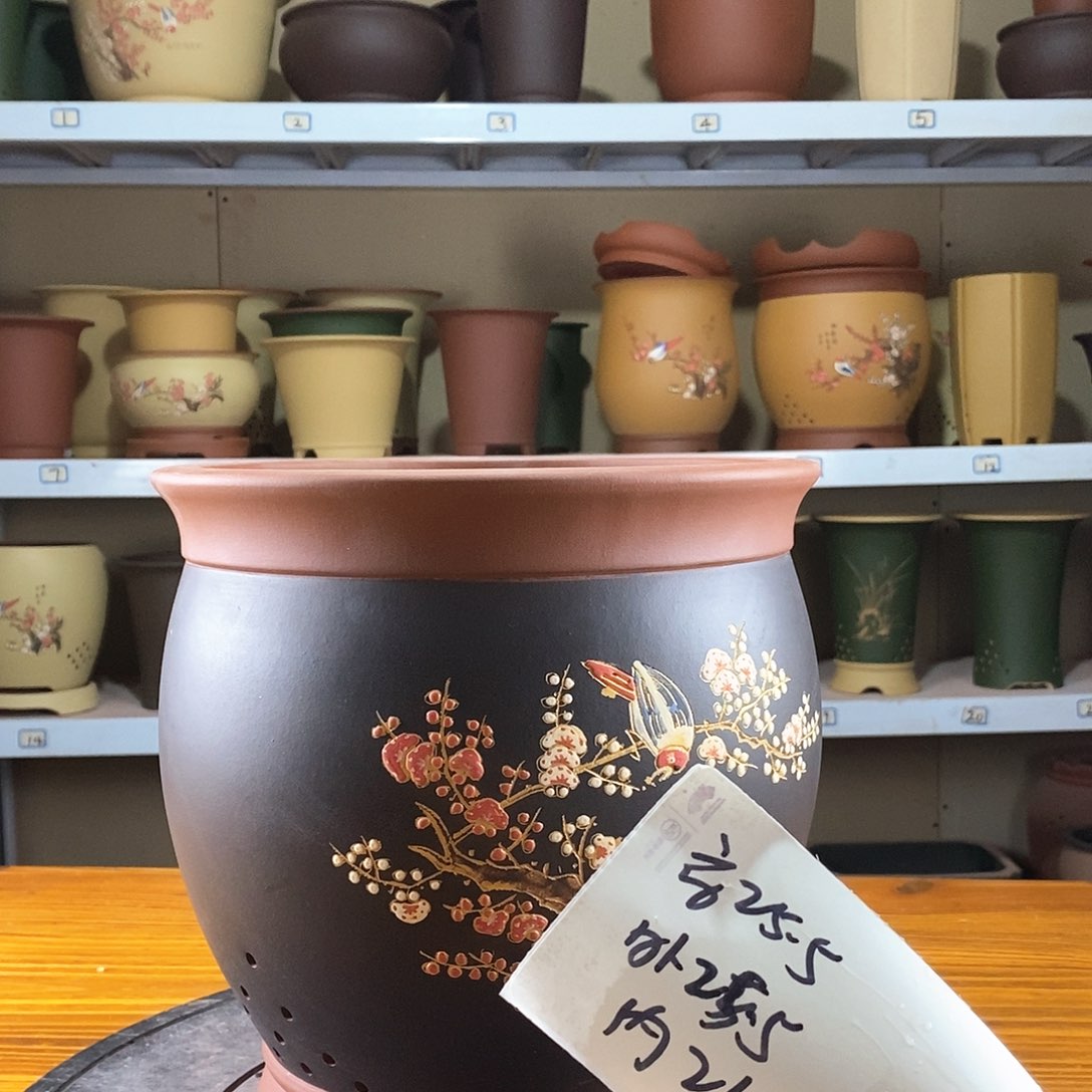 紫砂花盆紫砂兰花盆10