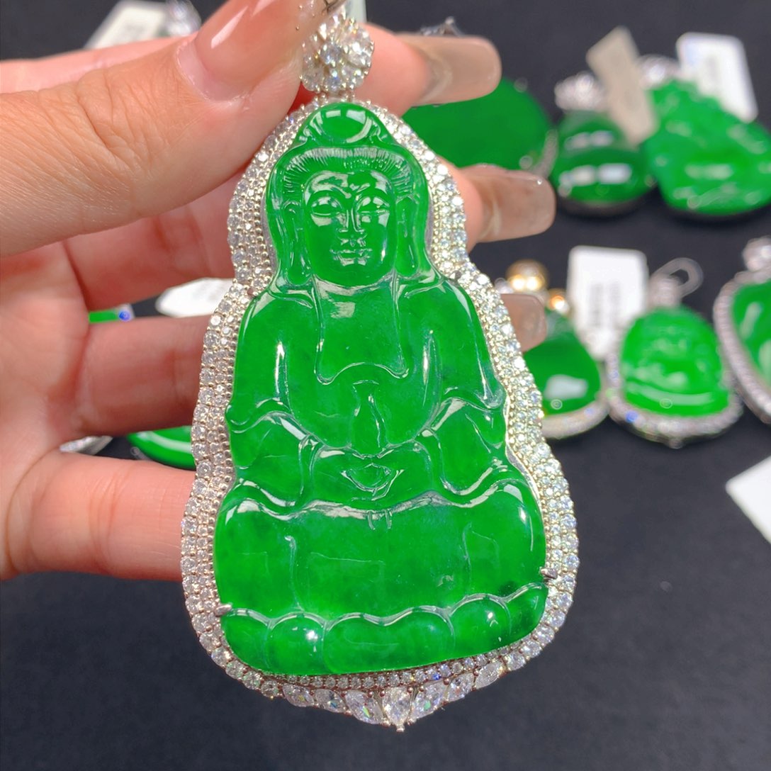 翡翠颈饰银S925镶嵌111111111111