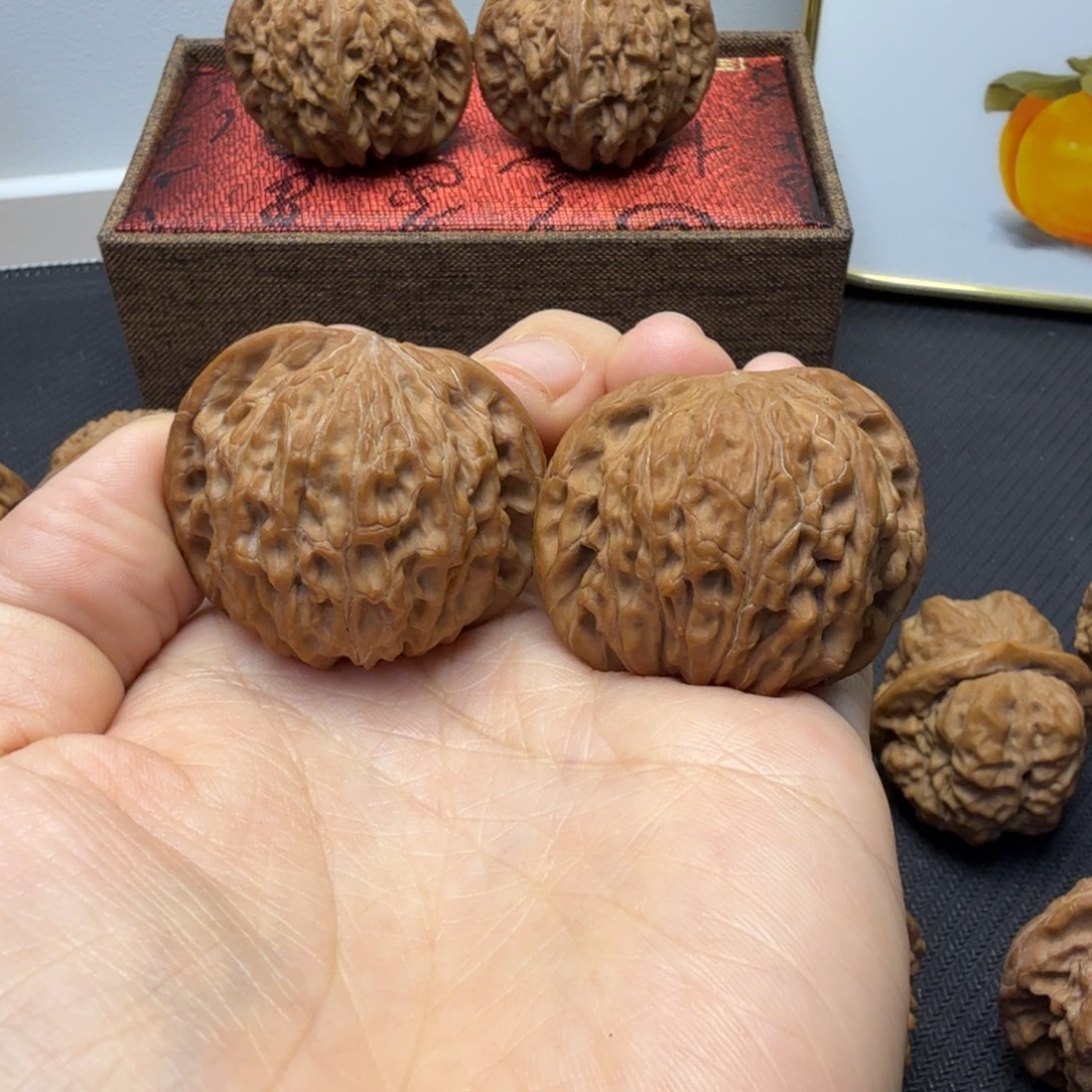 文玩核桃把件全品磨盘39