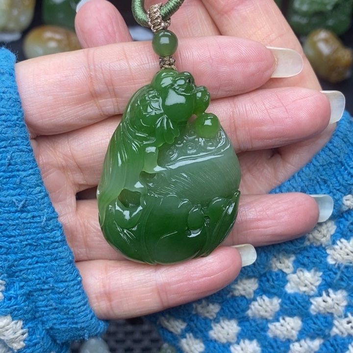 和田玉（碧玉）颈饰未镶嵌5***/