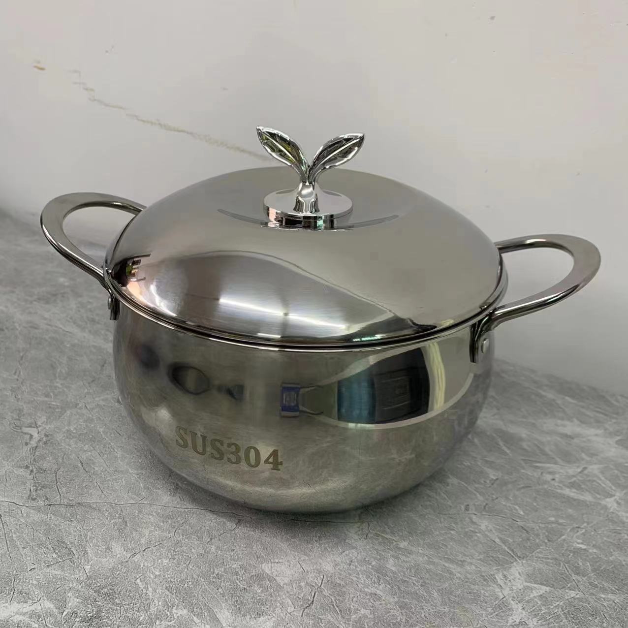 N239樑不锈钢苹果锅1个【汤家限定】