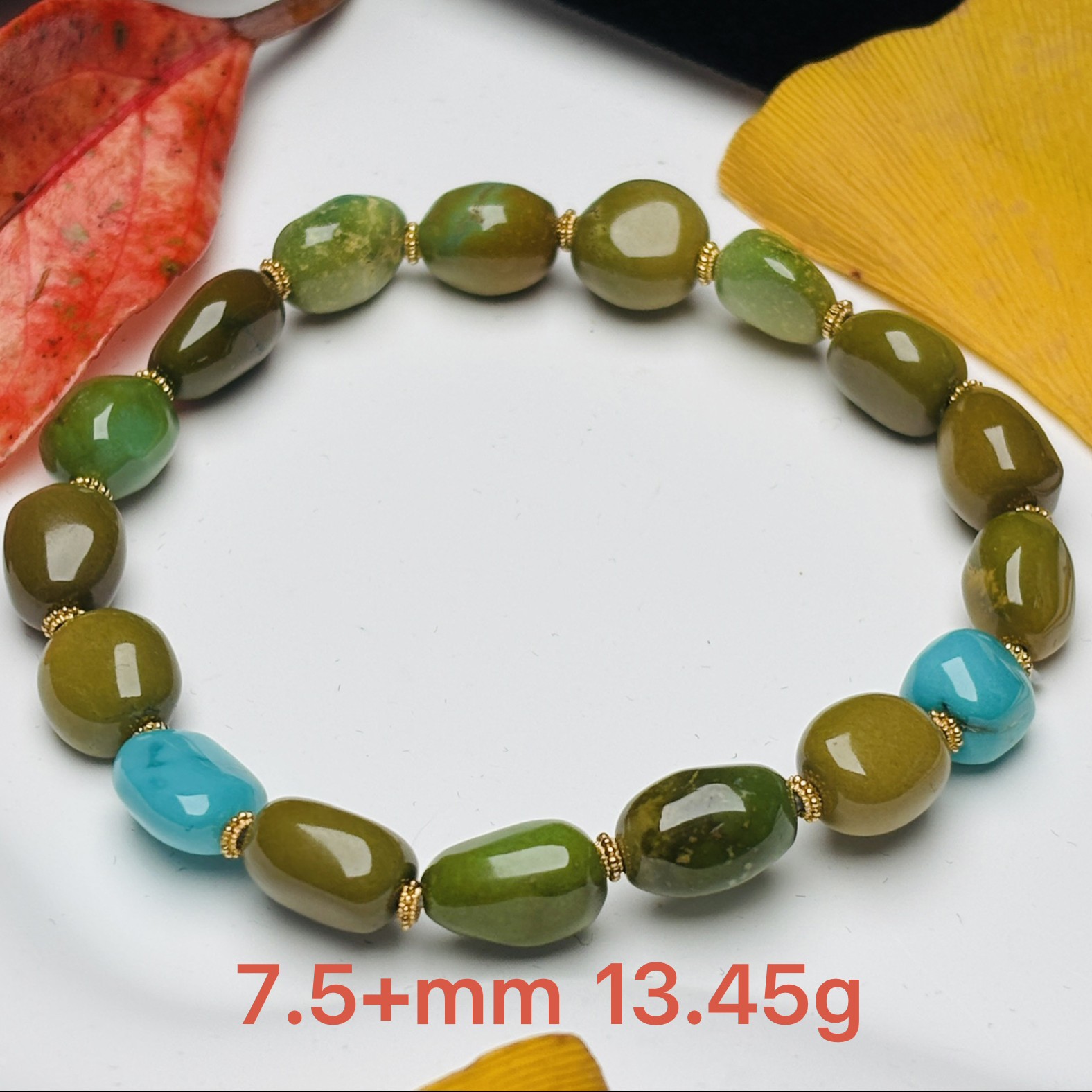 湖北十堰原矿糖豆复古国风气质百搭时尚手串单圈精品瓷釉级轻奢