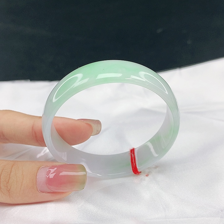 翡翠未镶嵌手镯圈49.2，05043