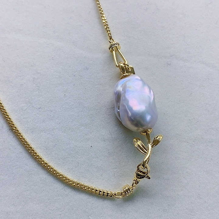 银S925镶嵌耳饰淡水珍珠