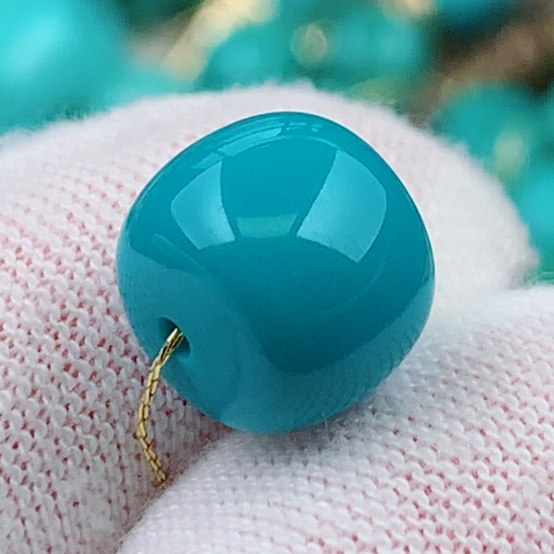未镶嵌绿松石珠宝奇石10.5mm