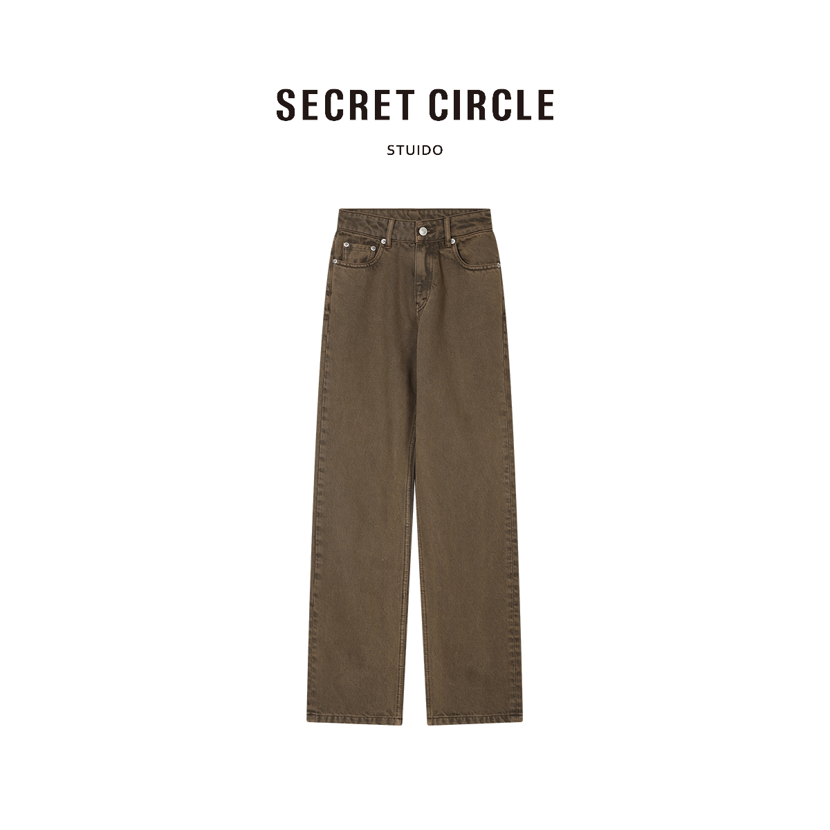 SECRET CIRCLE·秘社 100棉休闲裤复古牛仔裤洗水直筒裤19128