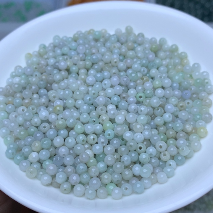 翡翠A货卡3.5mm绿白200个（福利款）