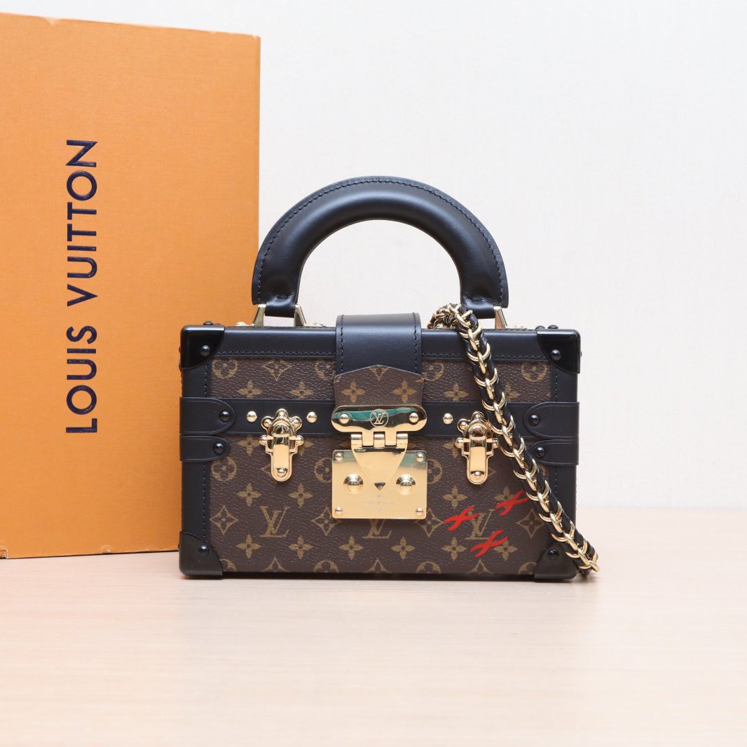 99新 LouisVuitton/路易威登 小花Jerry PETITEMALLE手提月光宝盒