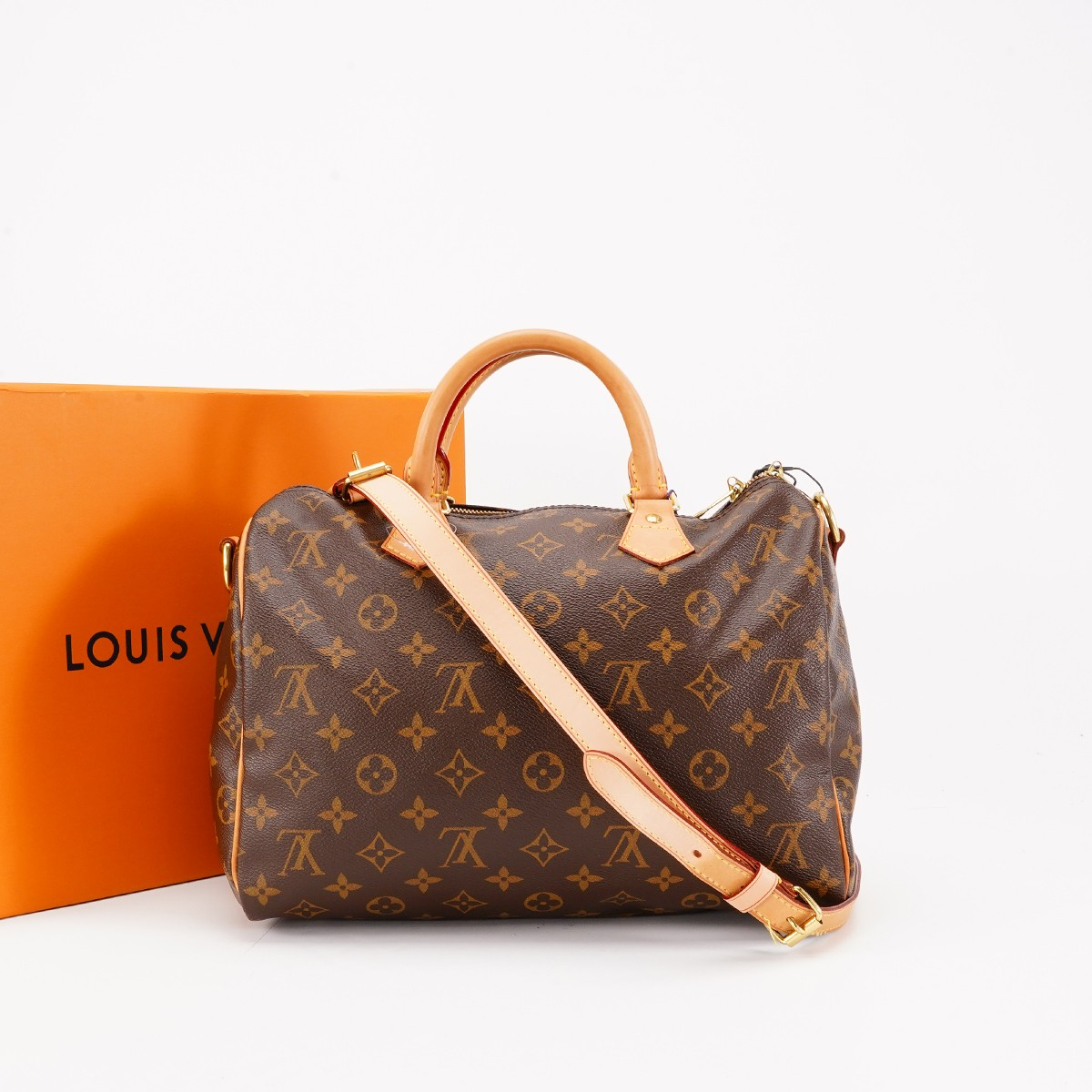 95新 LouisVuitton/路易威登 【静文】speedy30肩带款包/BG22002245