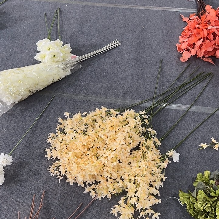 10支 仿真文心兰香槟色特价款