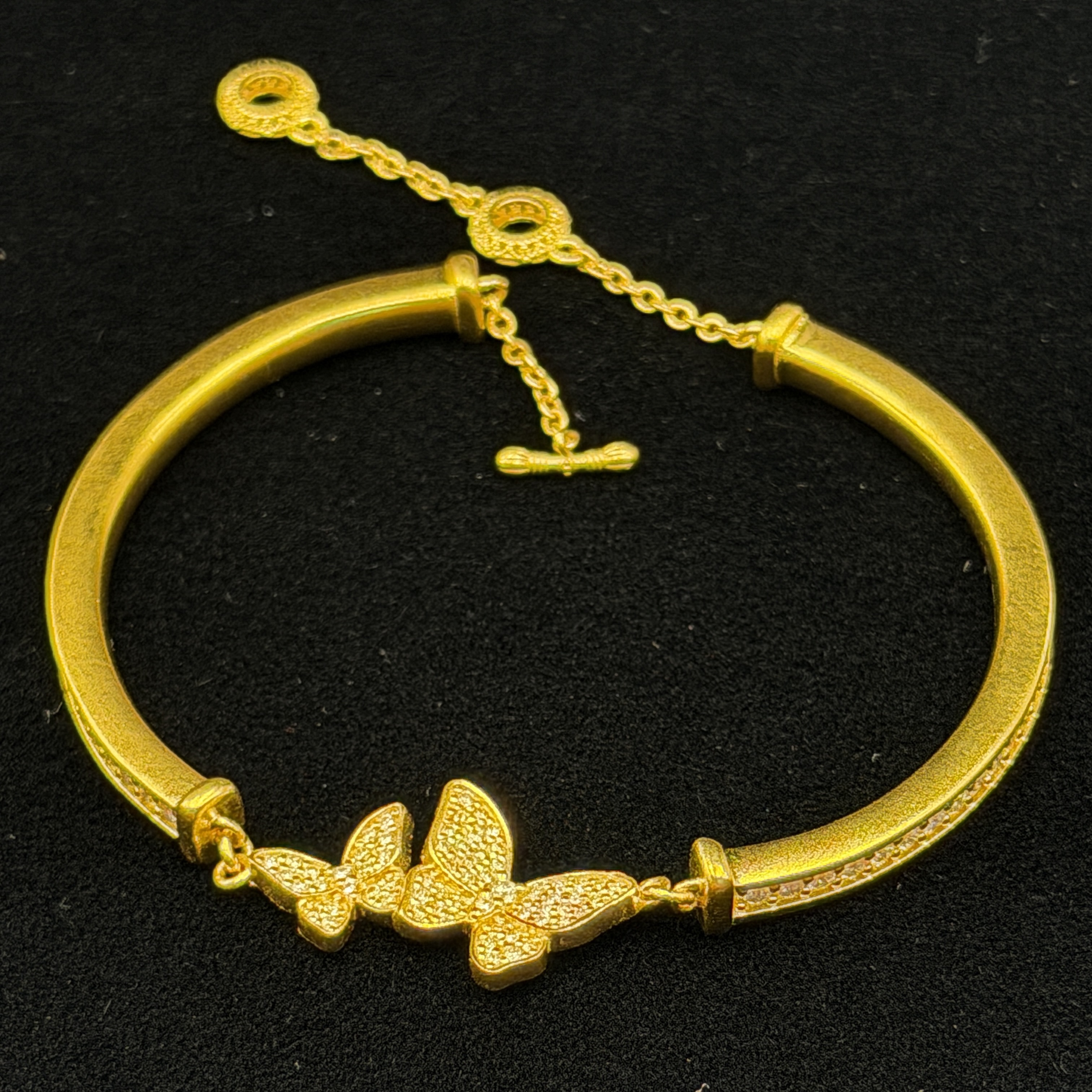 黄金足金999【】镶嵌款手链黄金首饰