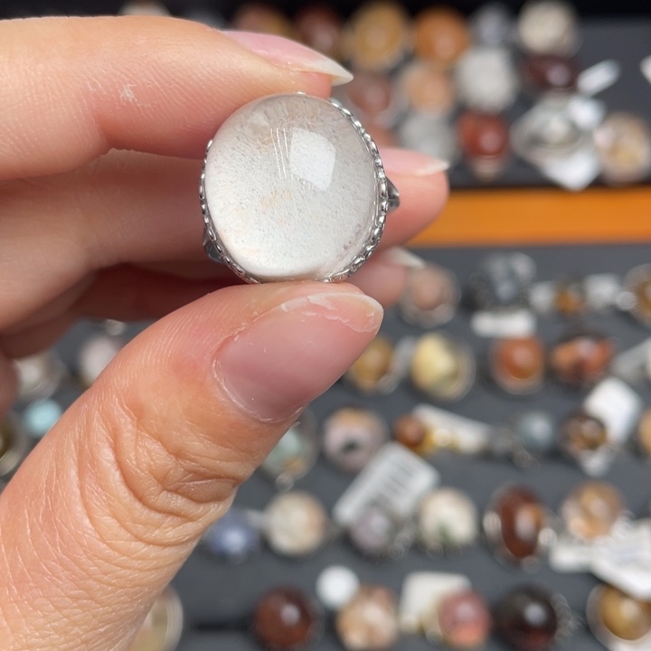 水晶戒指银S925镶嵌1111111