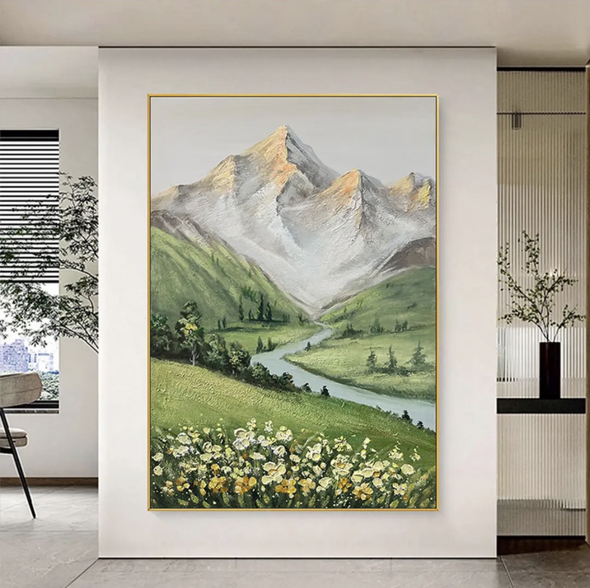 【一路生花】手绘立体肌理油画客厅玄关多功能装饰画聚宝盆立体油画