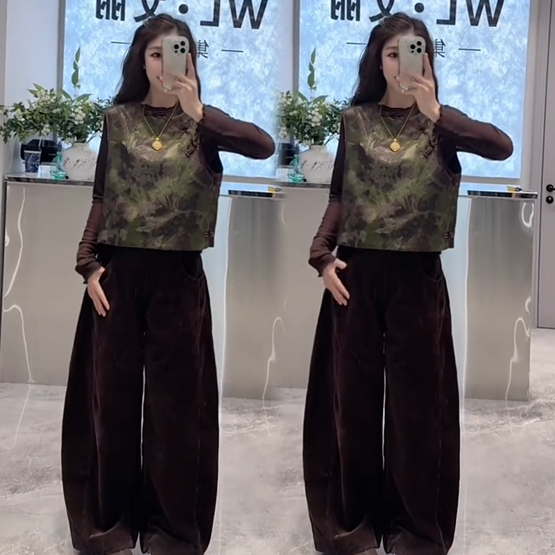 2025秋季新款时尚显瘦气质网红高档套装女高级百搭宽松大码两件套