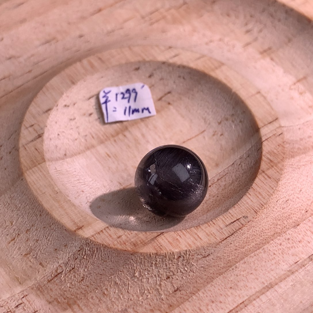 未镶嵌手链水晶l***范黑银钛单珠11mm