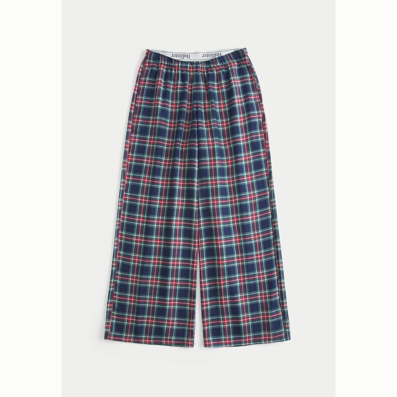 【经典爆款】Hollister法兰绒LOGO格子裤25秋冬女装346-5098