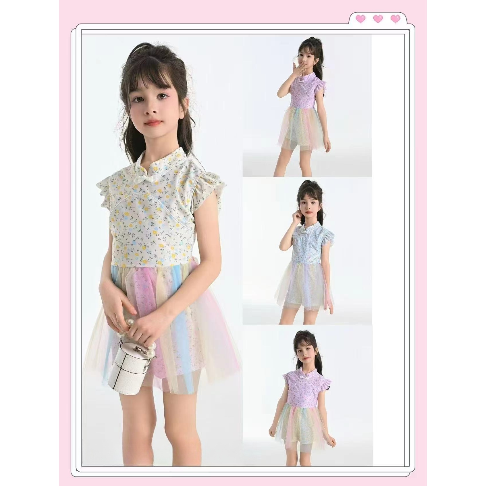 女童2025夏季新款可爱连体裙B3485