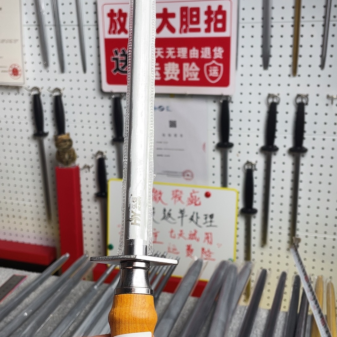 微瑕疵12寸超细纹分体式花梨木手柄——397