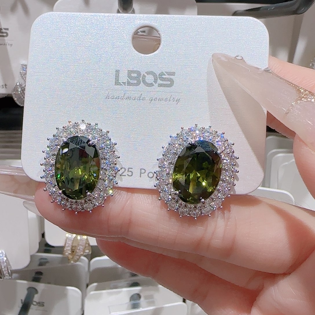 锆石铜合金925银耳环