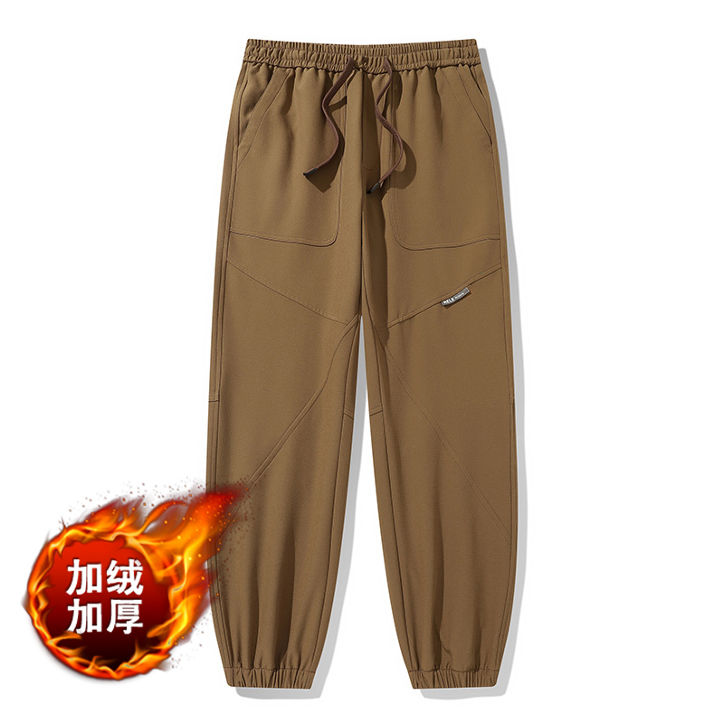 2024秋冬加绒款美式户外工装机能宽松百搭中性保暖男女休闲长裤