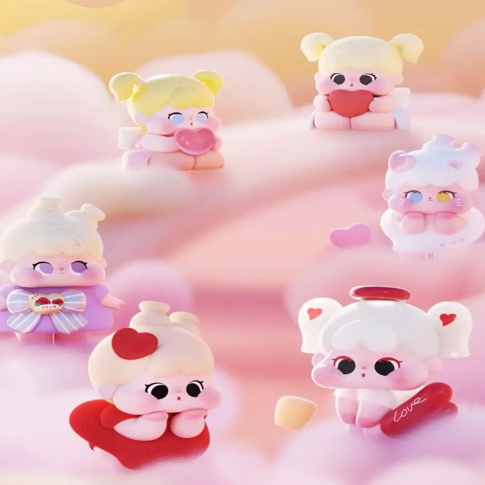 转【拆袋】QOQO爱神的信号系列萌粒潮玩盲盒可爱摆件手办