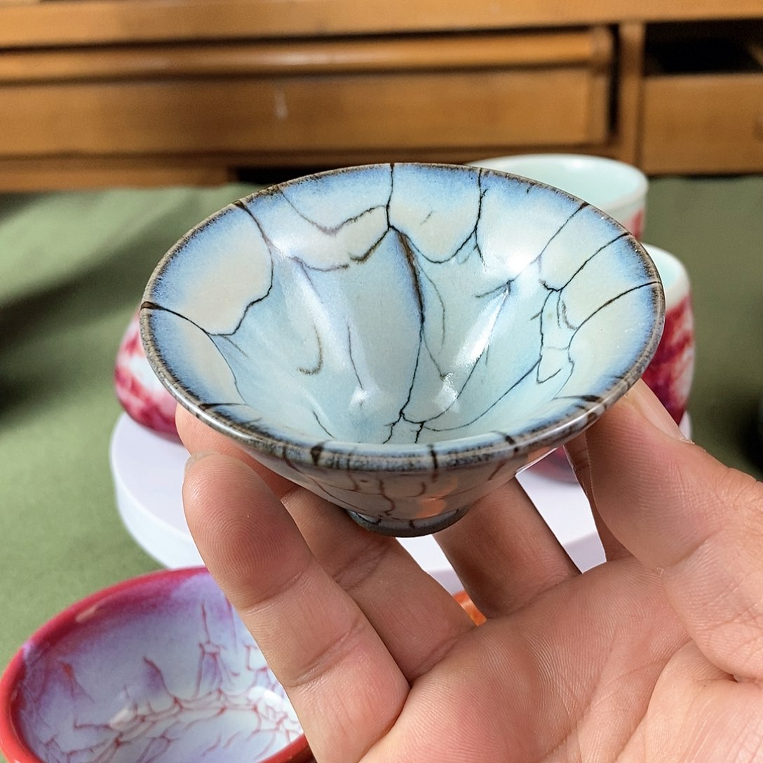 陶瓷斗笠杯，踏雪寻梅