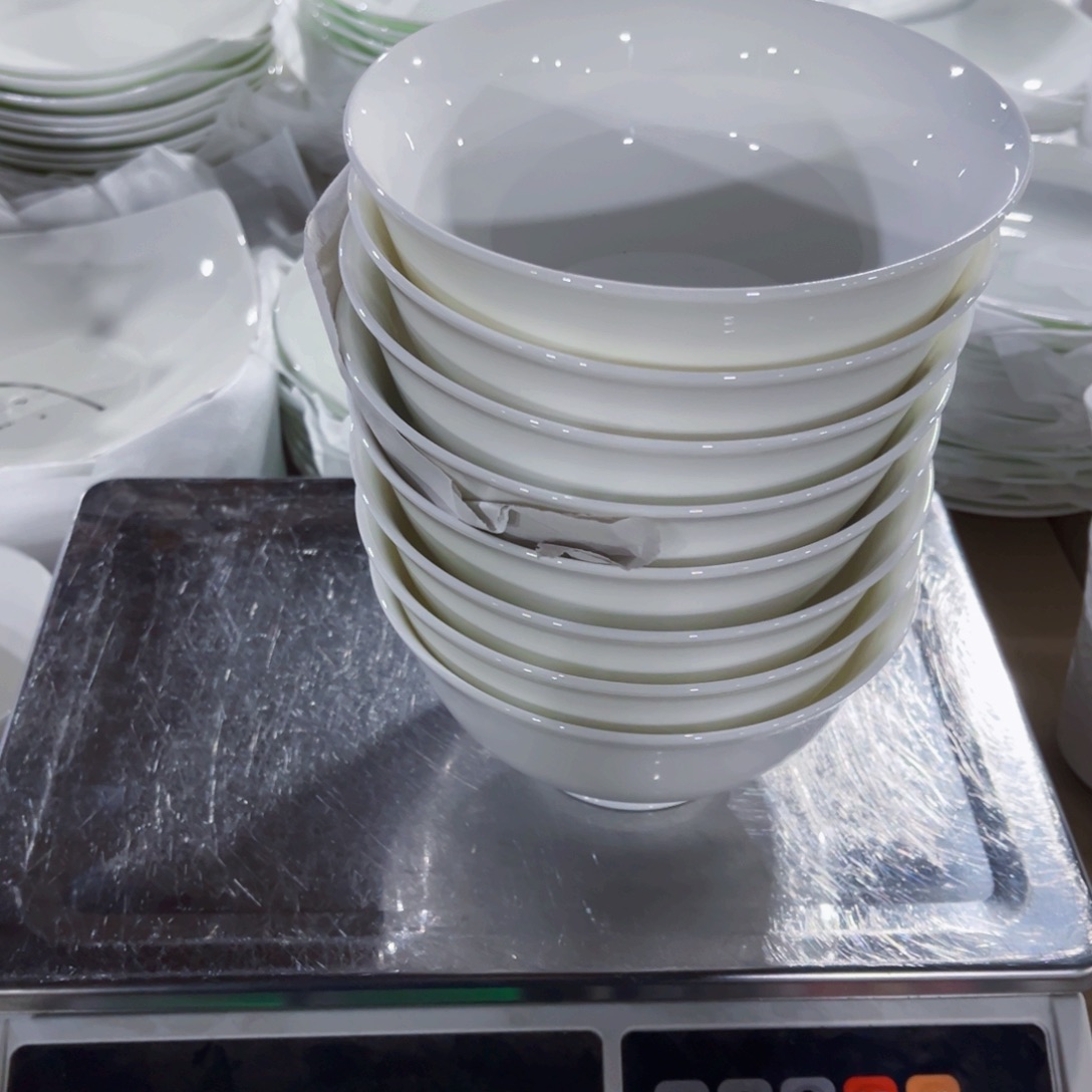 超***哥新骨瓷纯白6寸普通高脚8个