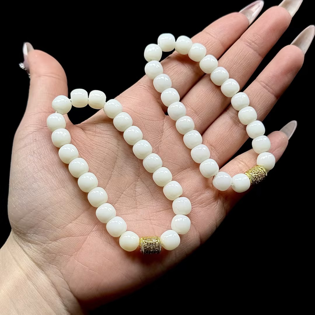 【CH】和田玉米达料DIY手串-约8mm（多样性发其一）