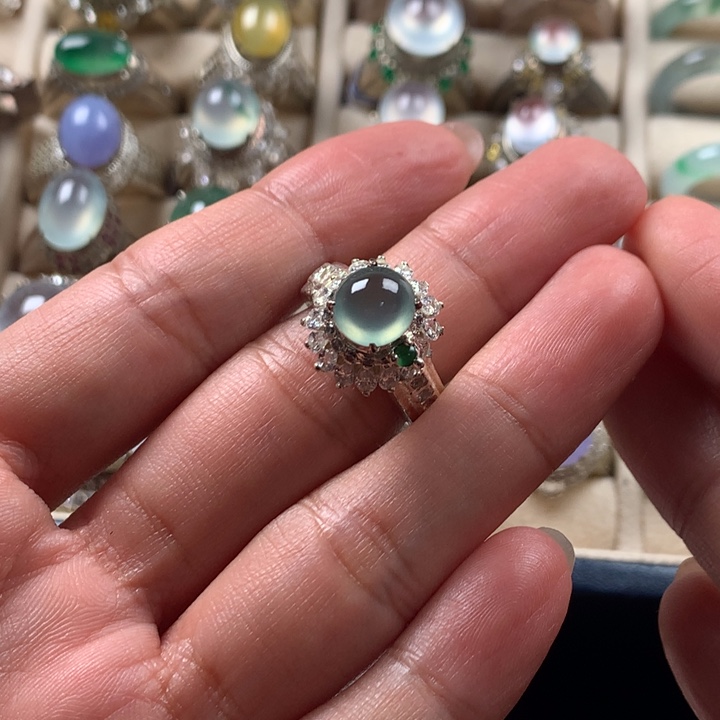 翡翠未镶嵌戒指缅甸天然翡翠Ａ货