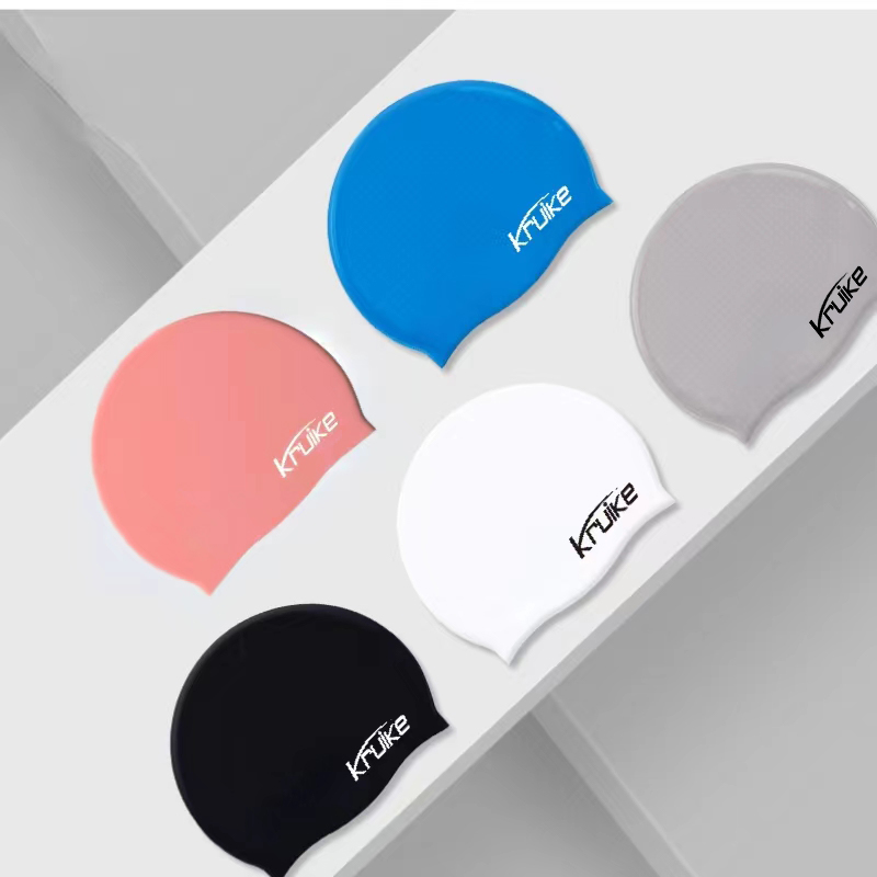 KRUIKE/凯瑞克护耳防水专业硅胶大号舒适防滑游泳帽弹力大不勒头