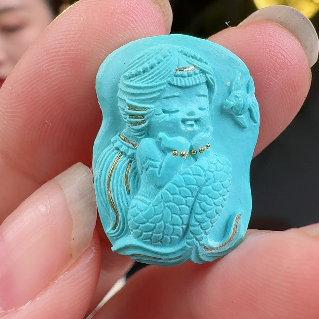 绿松石珠宝奇石未镶嵌