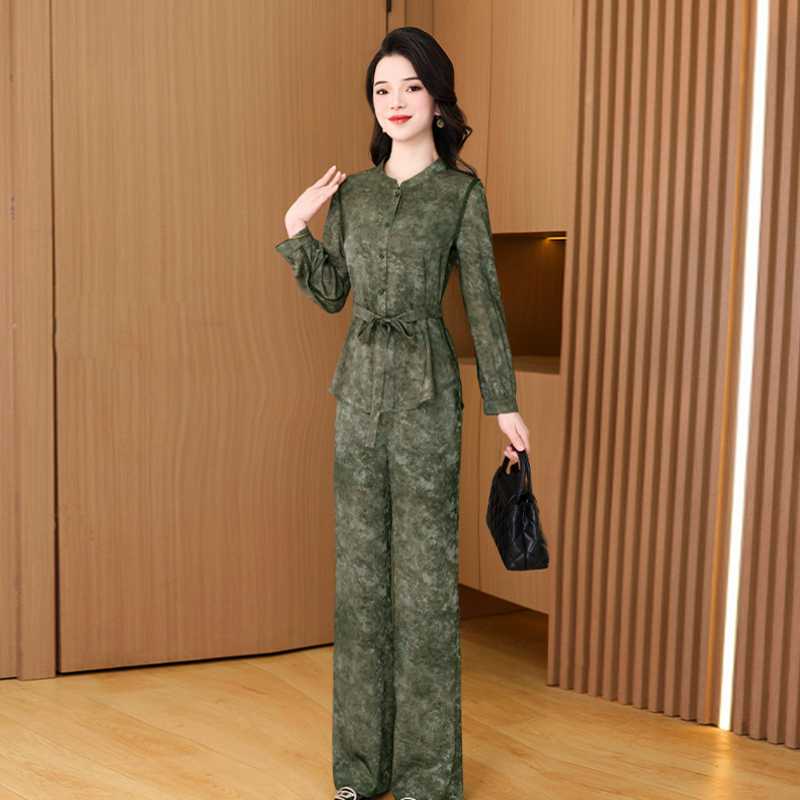 【两面穿】24882梦晚春季优雅气质时尚大气休闲收腰显瘦套裤-ASJ