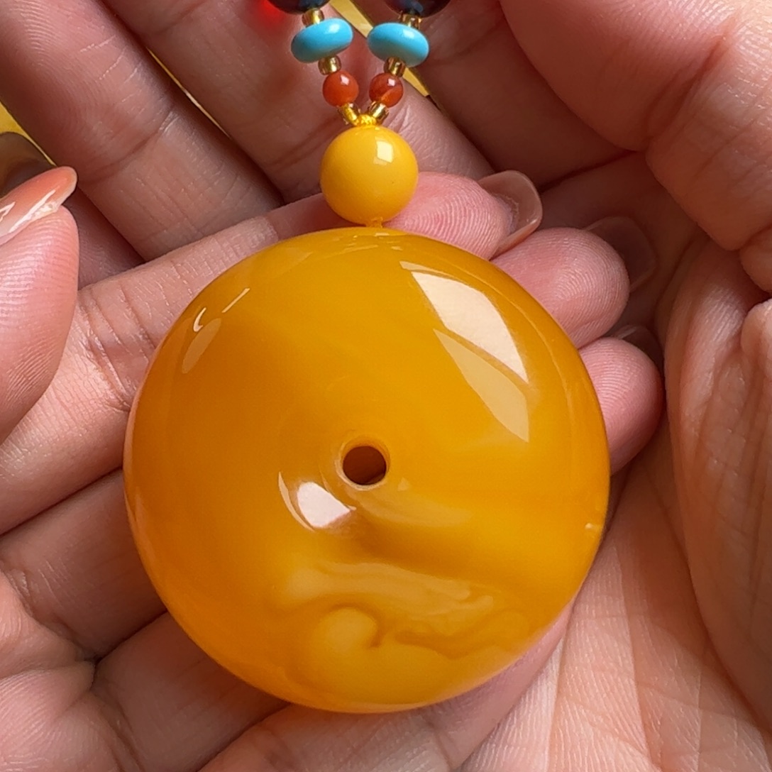 蜜蜡毛衣链未镶嵌无优化