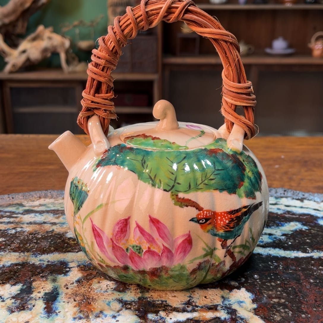 杯柴烧手工手绘陶瓷