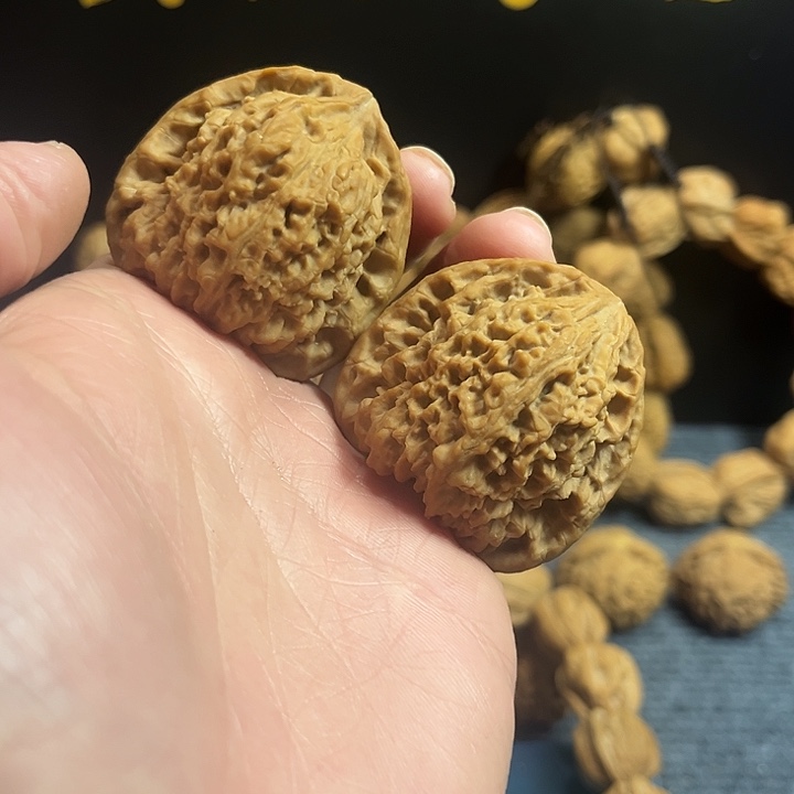 把件文玩核桃三角将全品45尺