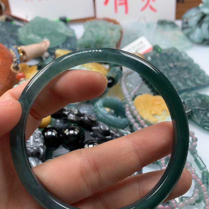 翡翠颈饰未镶嵌保真天然A货翡翠