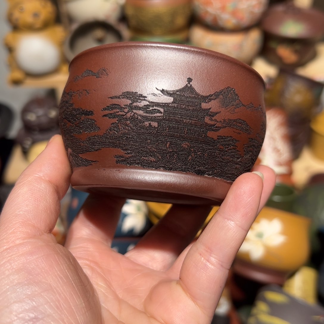 紫砂茶杯宜兴紫砂主人杯