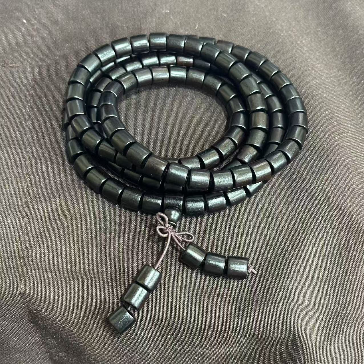 黑檀直切桶珠卡8多圈手串风车木无礼盒 039