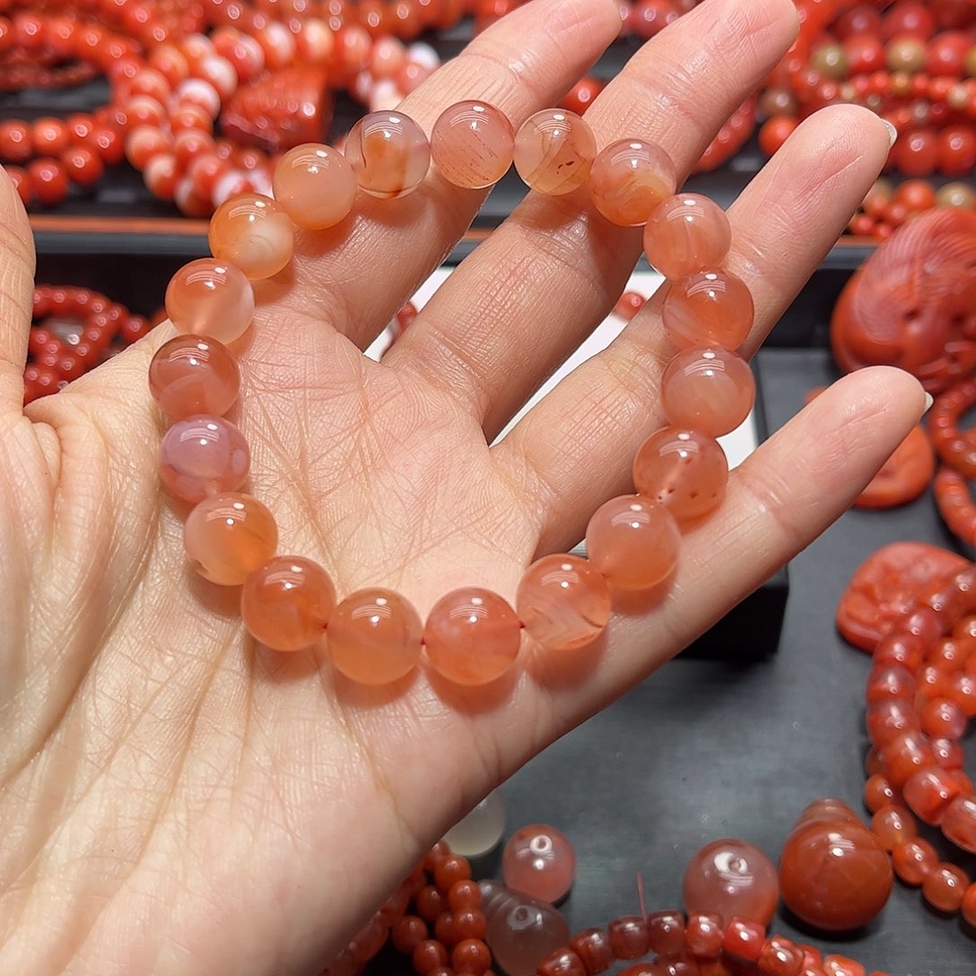 南红玛瑙手链未镶嵌