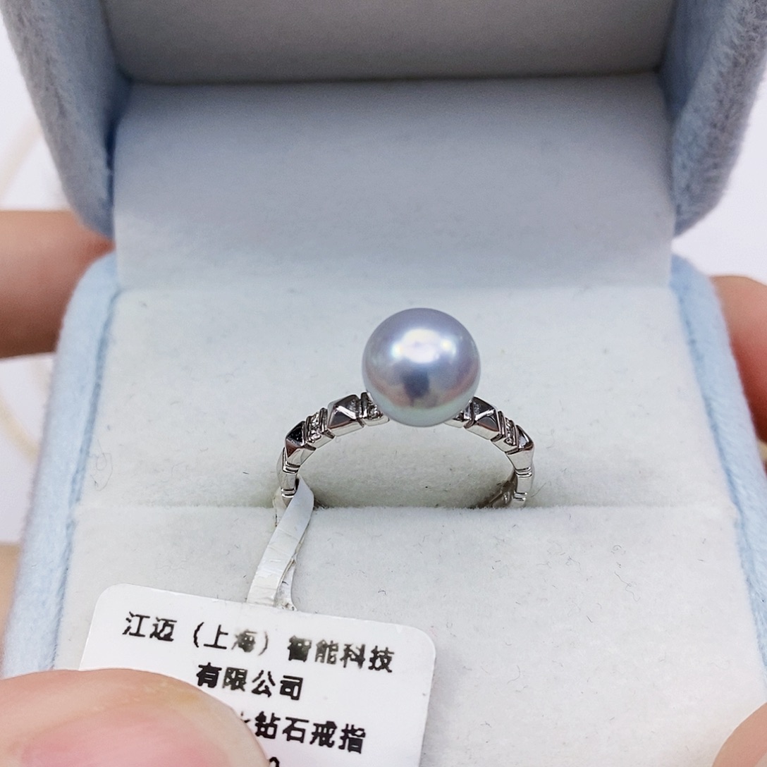 海水珍珠戒指18K金镶嵌