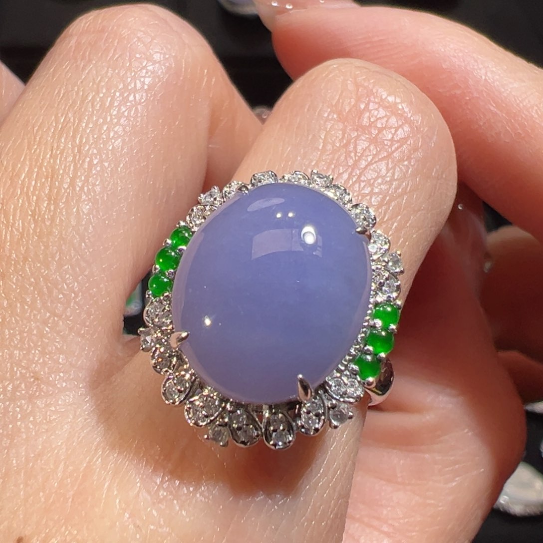 翡翠戒指18K金镶嵌收到货48小时鉴赏期