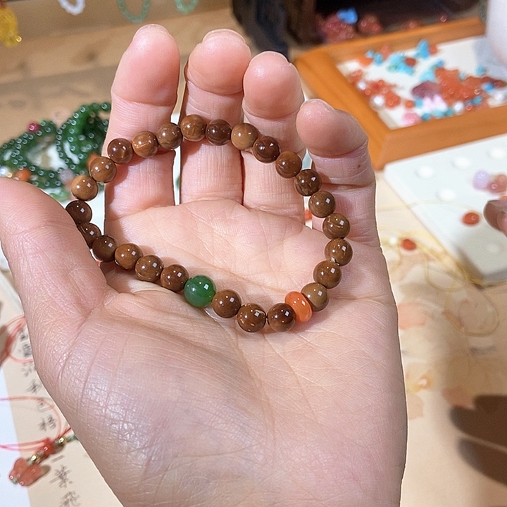 南红玛瑙手链合金