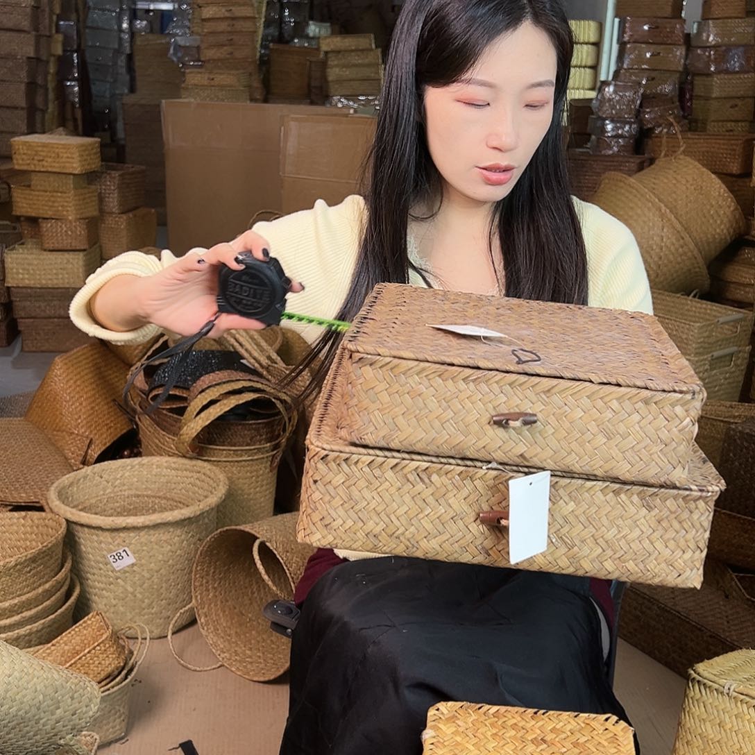 草编草编包/草编收纳盒微瑕疵